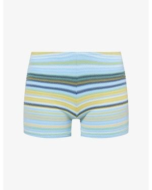 Cheap Monday Cali Stripe Shorts - Blue
