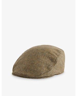Dents Manorbrook Herringbone Tweed Cap - Brown