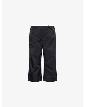 Reformation Arlette Cropped Woven Trousers - Blue