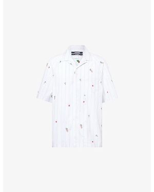 Jacquemus Romarin Short-Sleeve Cotton Shirt - White
