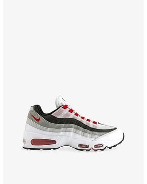 Nike Air Max 95 Suede And Mesh Trainers - White