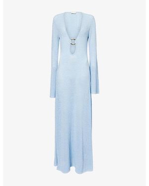 Cheap Monday Montego Crochet-Knit Maxi Dress - Blue