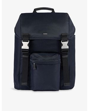 Sandro Branded Woven Backpack - Blue