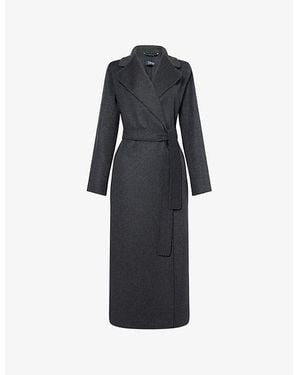 Max Mara Poldo Belted Virgin-Wool Coat - Black