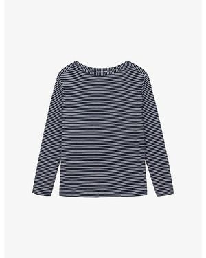 The White Company Slash-Neck Ribbed Modal And Cotton-Blend Top - Blue