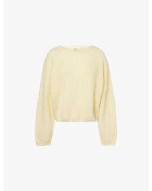 American Vintage Niby Boxy-Fit Alpaca-Blend Jumper - Yellow