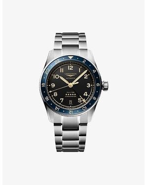 Longines L3.802.4.60.6 Spirit Zulu Time Stainless-Steel And Ceramic Bezel 39Mm Automatic Watch - Multicolour