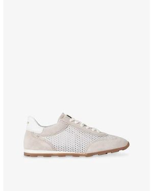 Carvela Kurt Geiger Cortona Suede And Mesh Trainers - White