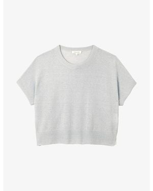 The White Company Rich Relaxed Linen-Knit T-Shirt - White
