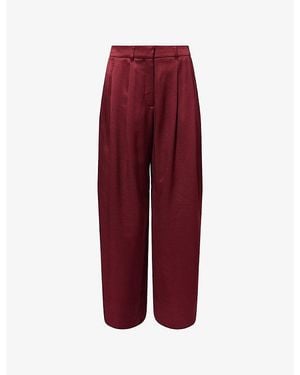 ME+EM Event Ready Straight-Leg Woven Pants - Red