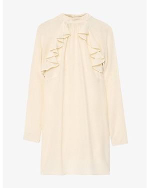 AllSaints Clarisse Polka-Dot Woven Mini Dress - Natural