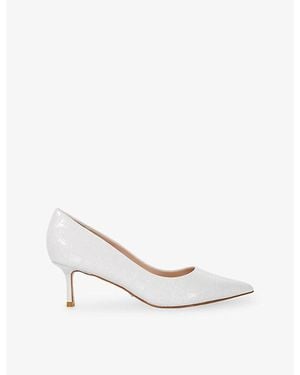 Dune Achievable Leather Courts - White