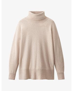 The White Company Roll-Neck Cashmere Jumper - Natural