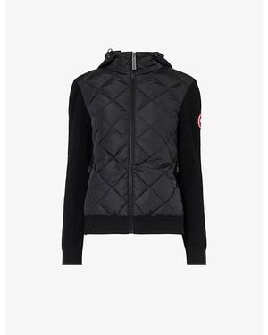 Canada Goose Hybridge Quilted Wool Hoody - Black