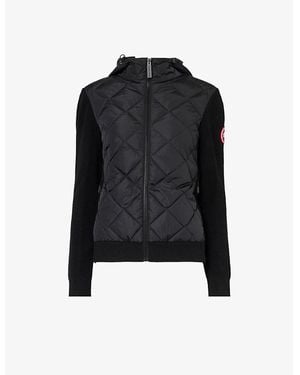 Canada Goose Hybridge Quilted Wool Hoody - Black