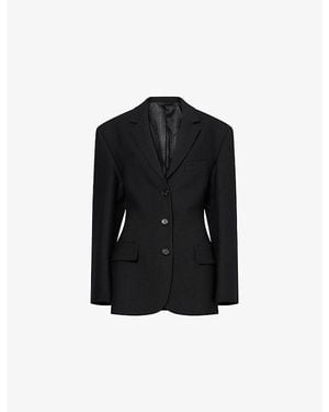Acne Studios Jikkowa Single-Breasted Wool Jacket - Black