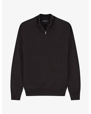 BOGGI Half-Zip Wool Sweatshirt - Black