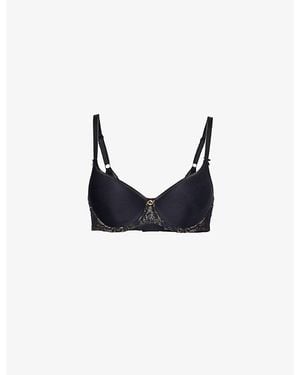 Aubade Rosessence Spacer Underwired Woven Bra - Black