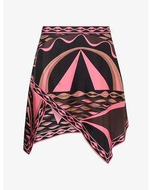 PUCCI Gonna Printed Silk Mini Skirt - Red