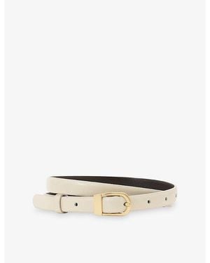 Reiss Mila Mini Leather Belt - White