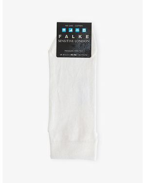 FALKE Sensitive London Stretch-Cotton Blend Socks - White