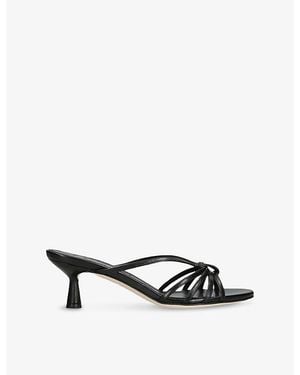 Aeyde Abby Leather Heeled Mules - White