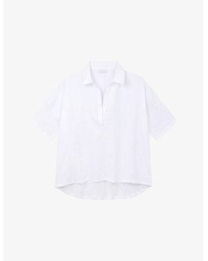The White Company Popover Collared Linen Shirt - White