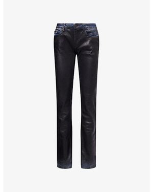 Acne Studios Coated Slim-Leg Denim Jeans - Blue