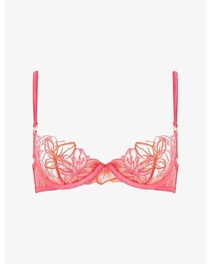 Bluebella Lilly Wired Floral Lace Bra - Pink