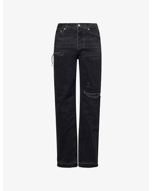 Represent Heaton Distressed Denim Jeans - Blue