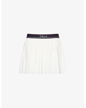 WE Are Tala Dayflex Logo Pleated Stretch-Woven Tennis Skort - White