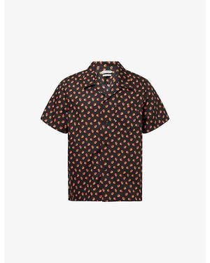 JW Anderson Camp-Collar Short-Sleeve Cotton Shirt - Brown