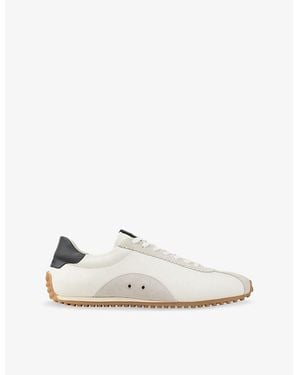 Sandro Paneled Leather Low-Top Sneakers - White