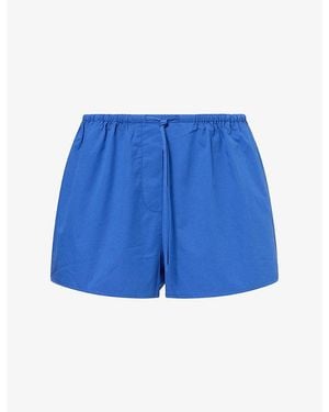 Dissh Ina Drawstring Cotton Shorts - Blue
