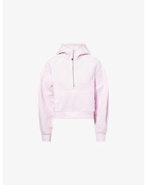 lululemon Scuba Oversized Half-Zip Cotton-Blend Hoody - Pink