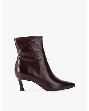 Steve Madden Lulah Leather Heeled Ankle Boots - Brown