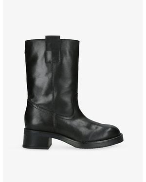 Steve Madden Benedict Leather Heeled Boots - Black