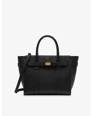 Mulberry Bayswater Small Grained-Leather Tote Bag - Black