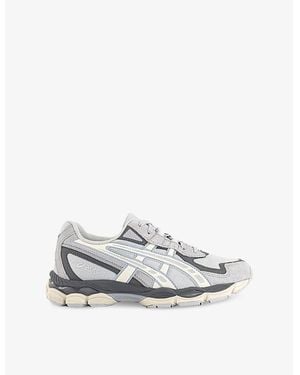 Asics Gel-Nyc 2055 Mesh And Faux-Leather Low-Top Trainers - White