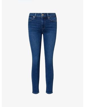 PAIGE Hoxton Ankle Skinny Stretch-Denim Jeans - Blue