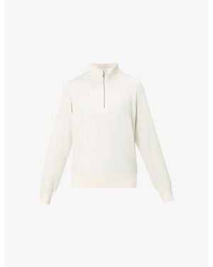 Sweaty Betty Escape Luxe Half-Zip Fleece Sweatshirt - White