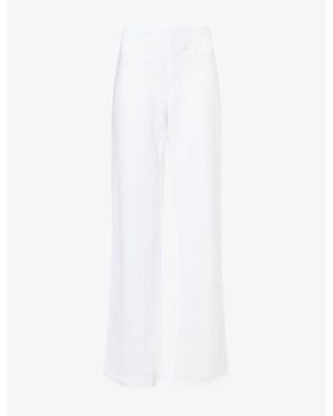 Reformation Gale Straight-Leg Linen Pants - White