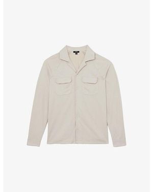Reiss Delmer Twin-Pocket Woven Overshirt - White