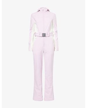 BO+TEE Hooded Fitted Waterproof-Shell Ski Suit - Pink
