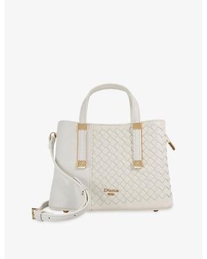Dune Dinkydorry Branded Faux-Leather Handbag - White