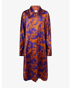 Dries Van Noten Printed Relaxed-Fit Woven Coat - Red