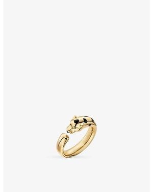 Cartier Panthère De 18Ct- Onyx And Tsavorite Ring - Metallic