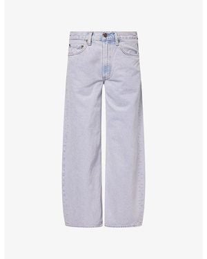 Agolde Cropped Curve-Leg Stretch-Denim Jeans - Purple