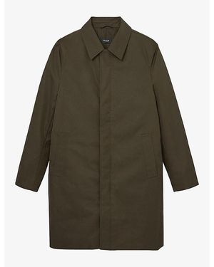 Reiss Lawlen Collared Zip-Through Woven Jacket - Green