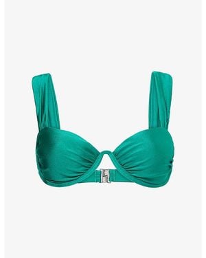 Jonathan Simkhai Anniston Bikini Top - Green